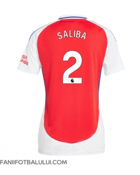 Arsenal William Saliba #2 Tricou Fotbal Replică 2024-25 Femei Acasa